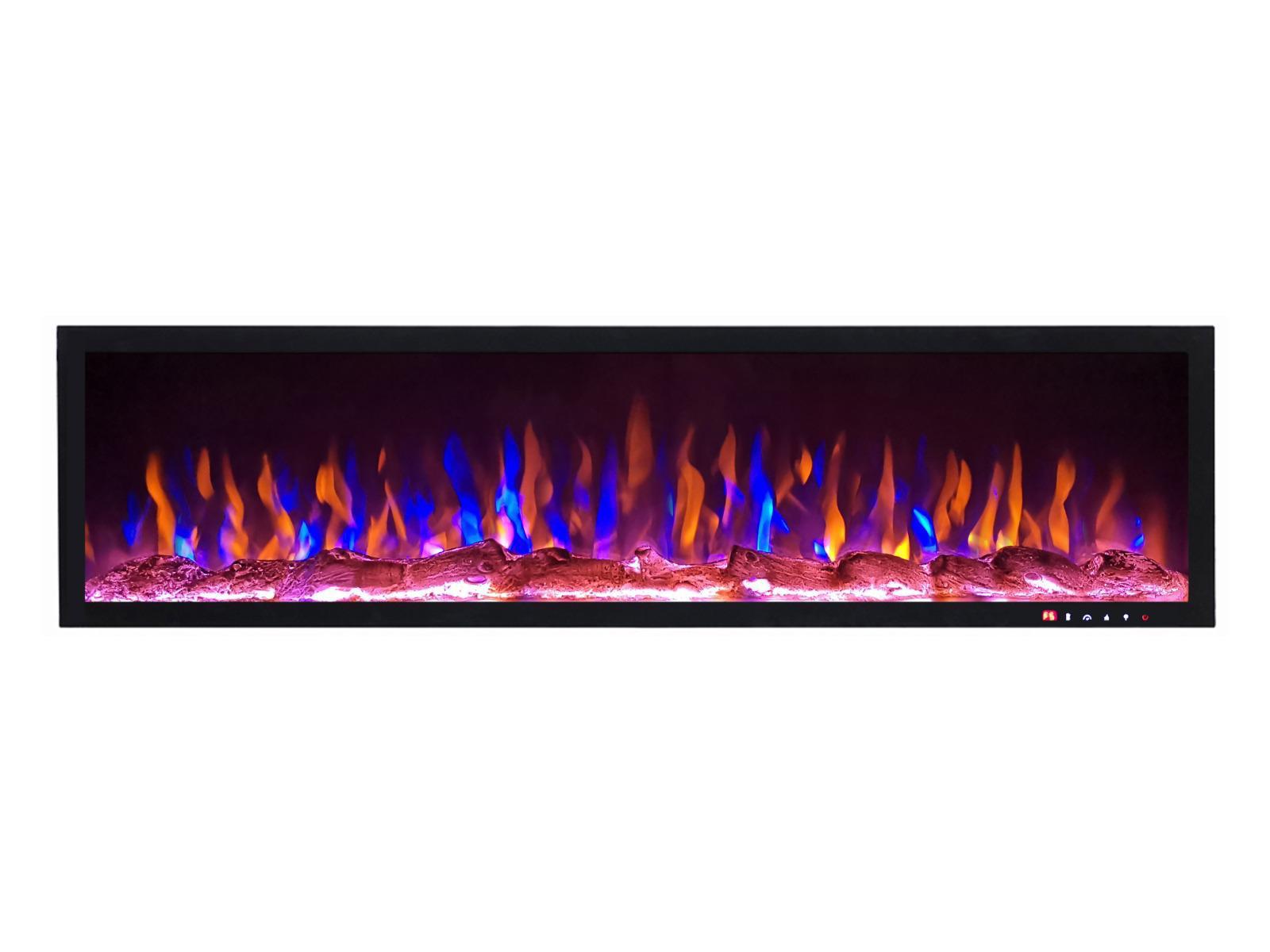 Zilver-Luxe Sfeerhaard met 2 maten 152CM -182 CM zonder verwarming