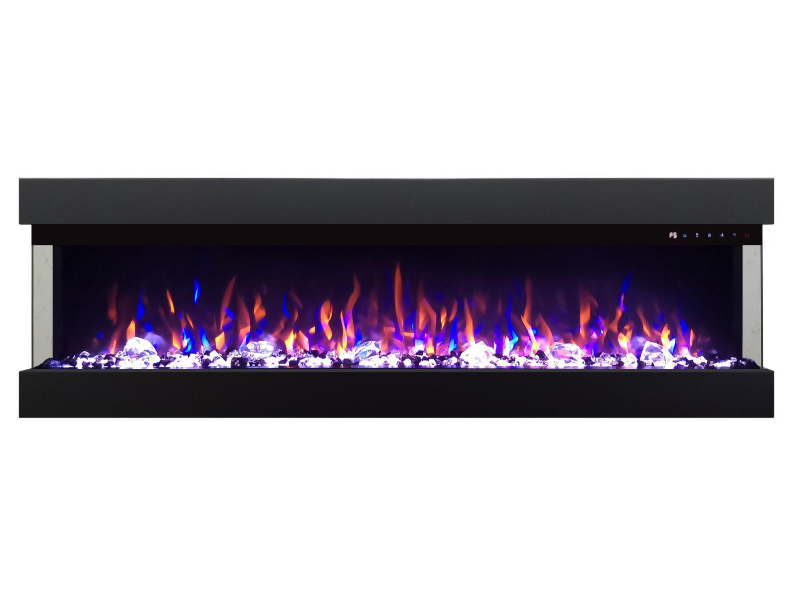 Diamond-Luxe Sfeerhaard -3 Zijdkant 152cm-182cm met 2 verwarming 750-1500 W