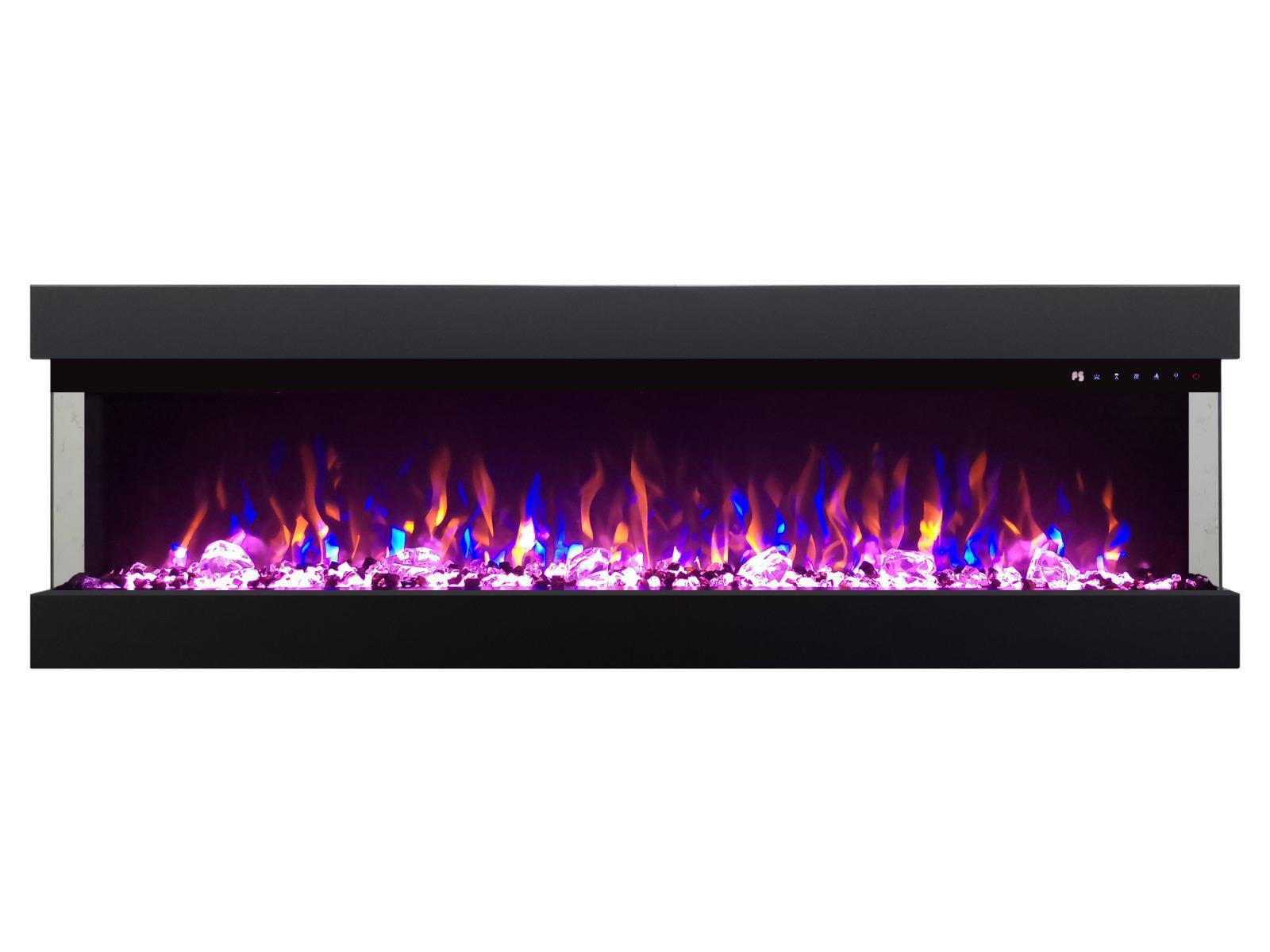 Diamond-Luxe Sfeerhaard -3 Zijdkant 152cm-182cm met 2 verwarming 750-1500 W