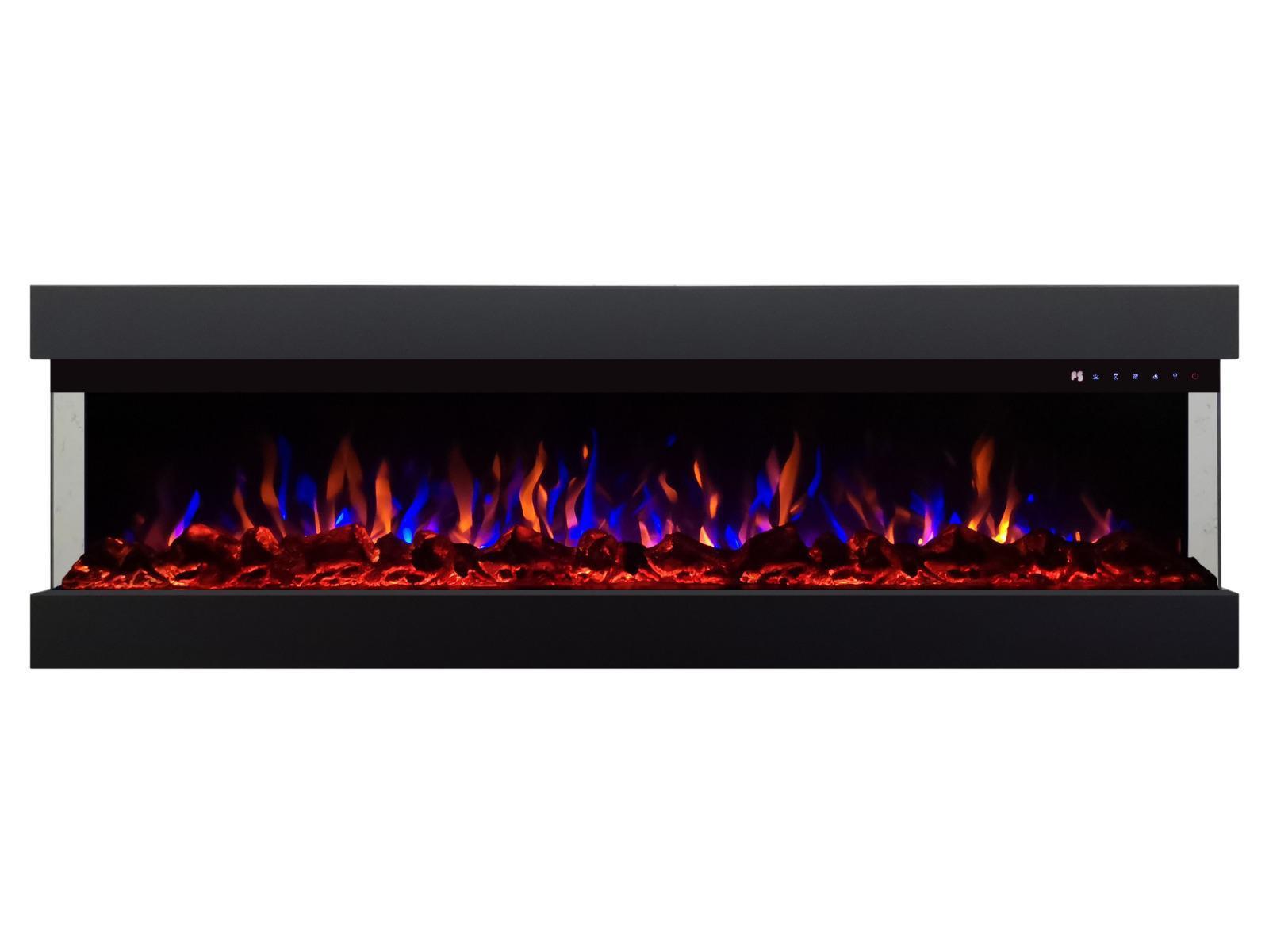 Diamond-Luxe Sfeerhaard -3 Zijdkant 152cm-182cm met 2 verwarming 750-1500 W