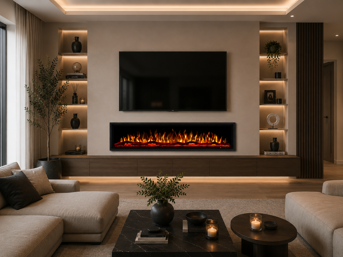 Luxe Sfeerhaard | Met Verwarming | Elektrisch Haard voor Thuis