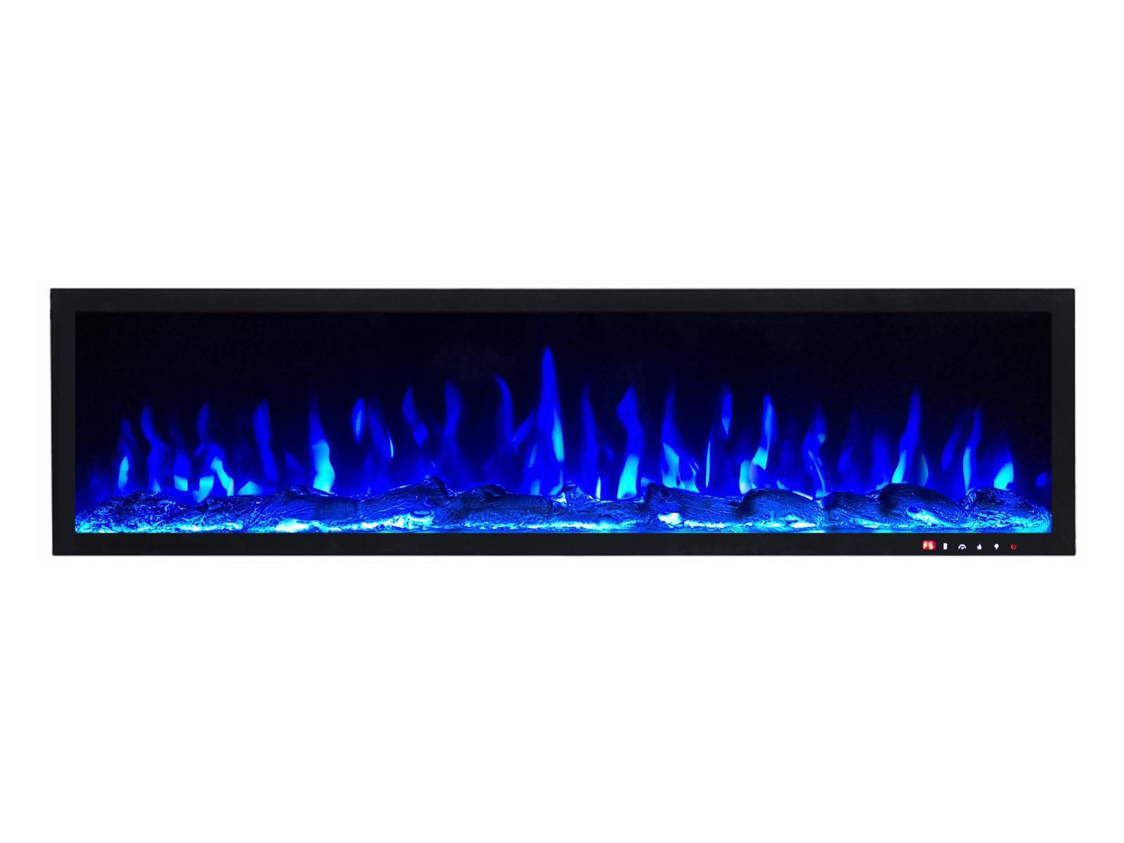 Zilver-Luxe Sfeerhaard met 2 maten 152CM -182 CM zonder verwarming
