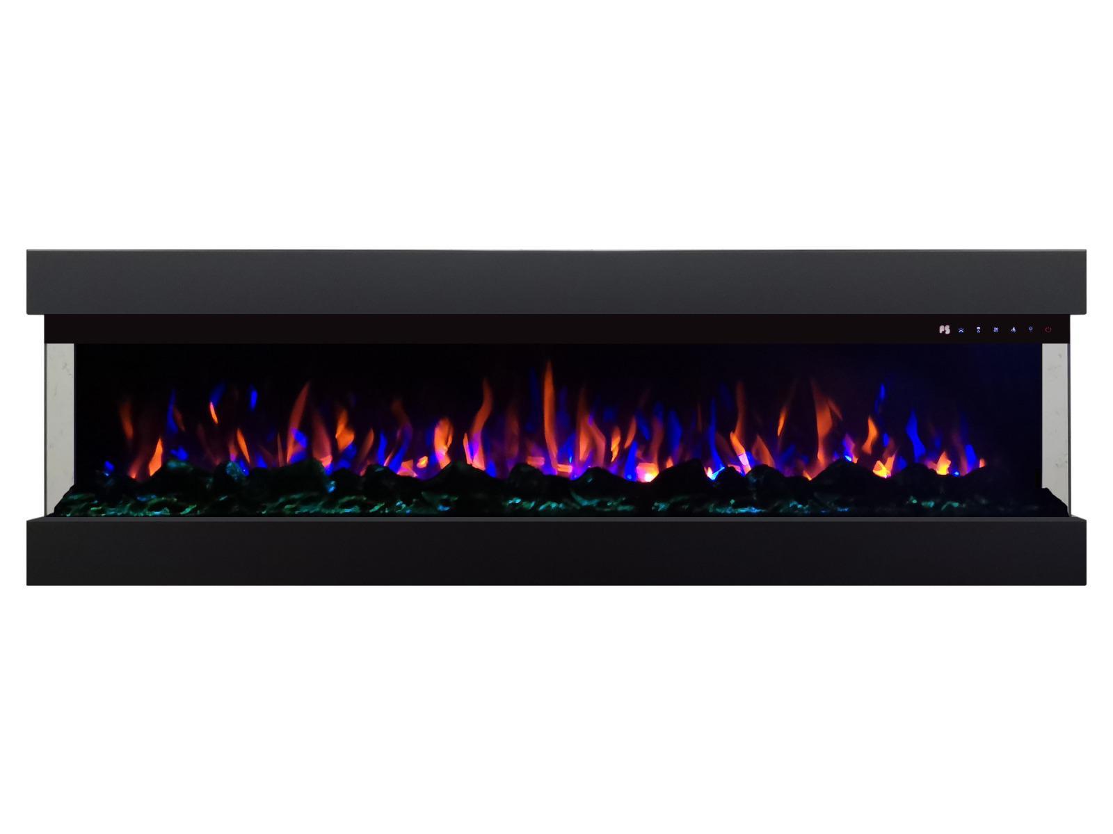 Diamond-Luxe Sfeerhaard -3 Zijdkant 152cm-182cm met 2 verwarming 750-1500 W