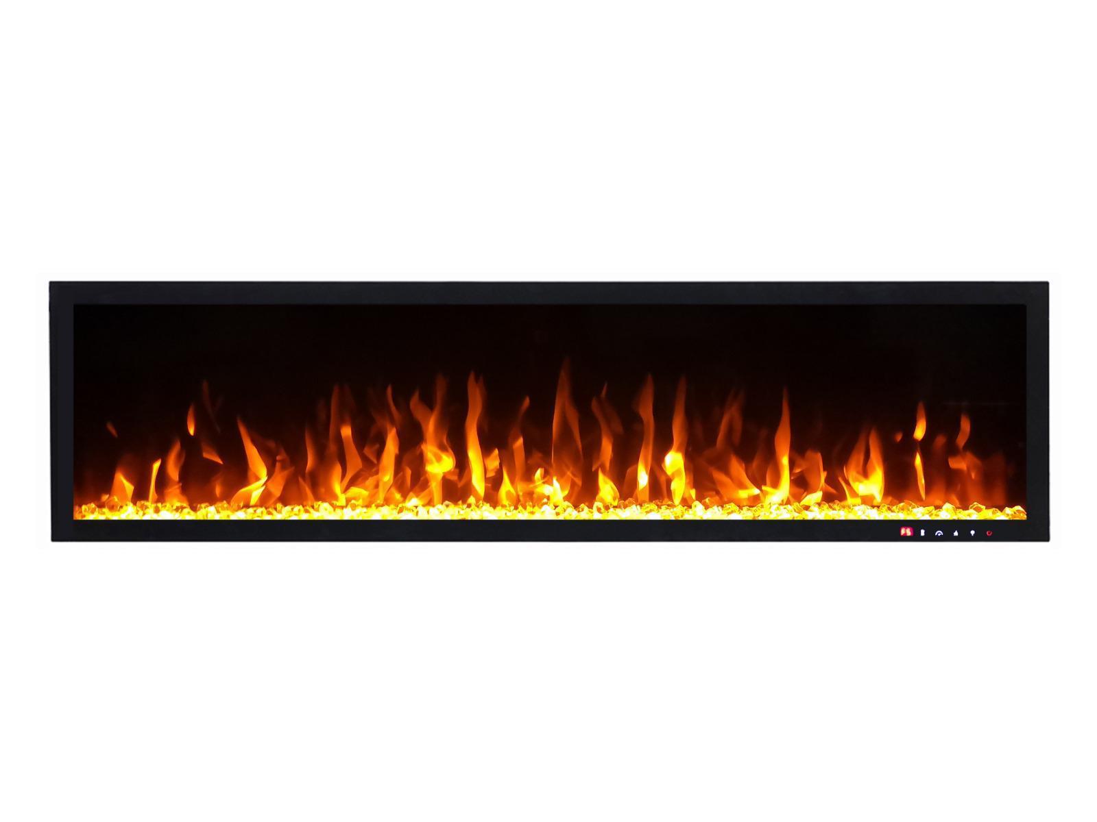 Zilver-Luxe Sfeerhaard met 2 maten 152CM -182 CM zonder verwarming