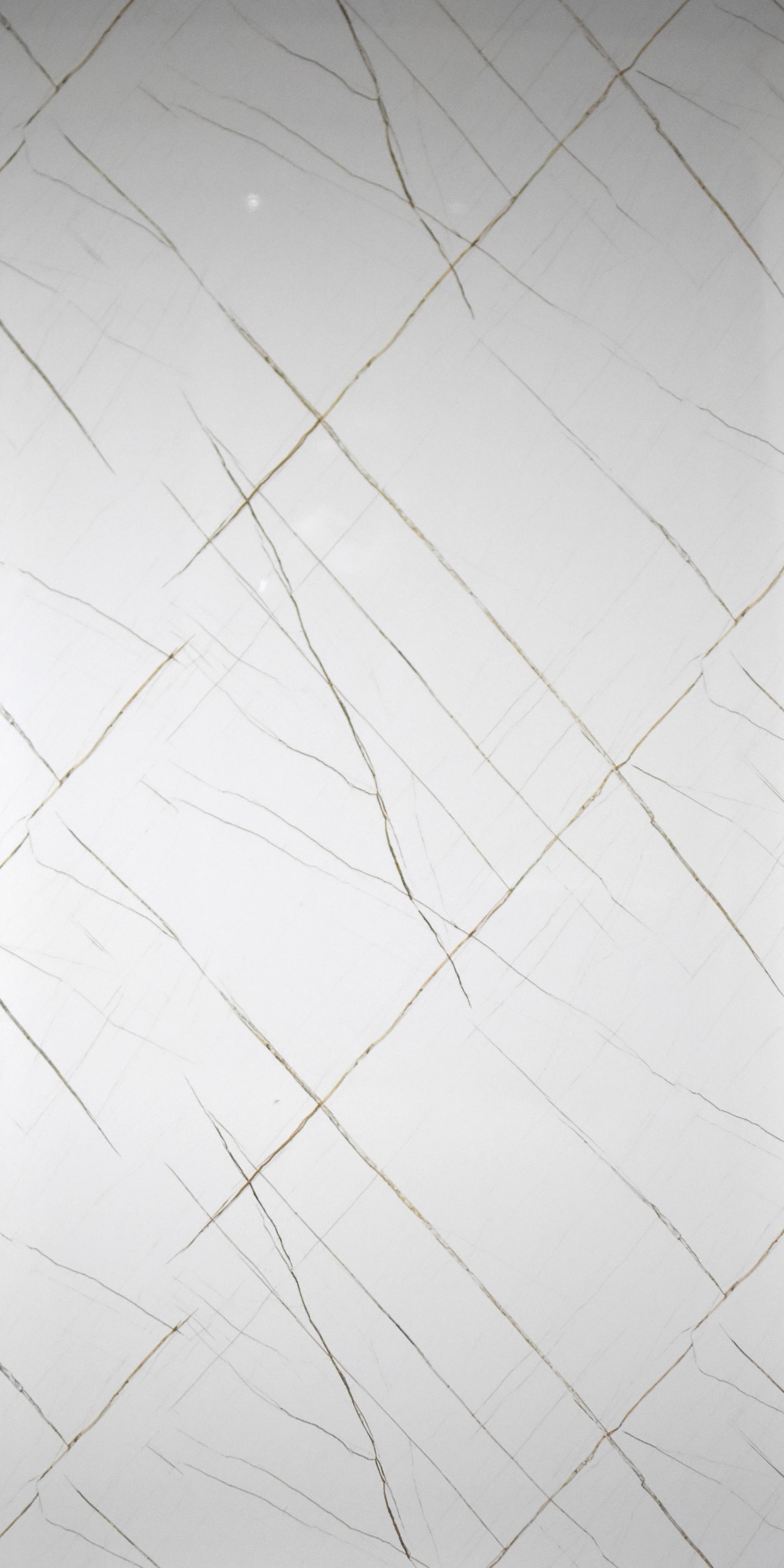 PVC Marmer Plaat - Waterbestendig Wandpaneel -Hoogglans - White Nero 280x120cm