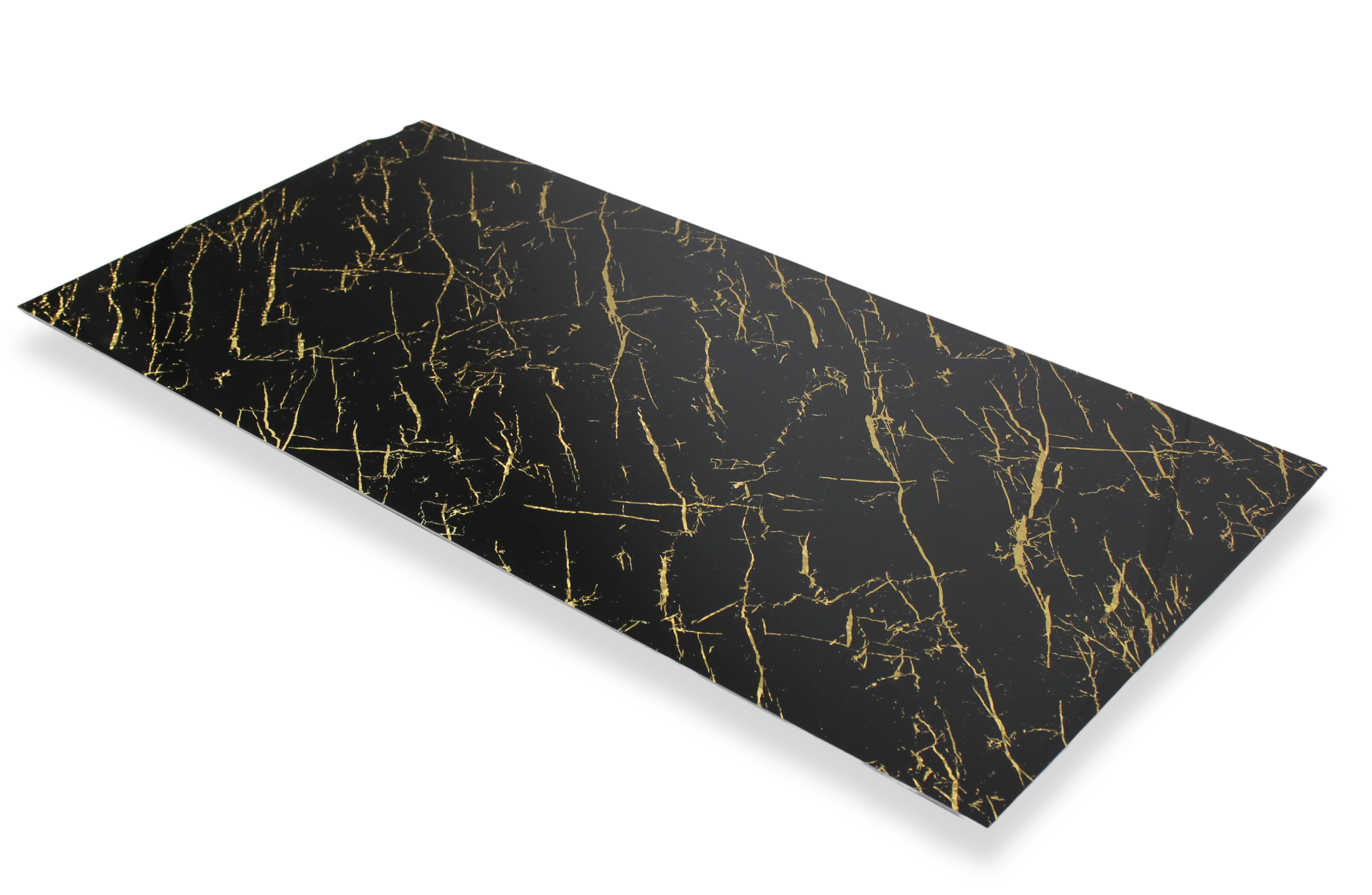 PVC PANELEN Wandpaneel marmerlook Gold Black 280x120cm