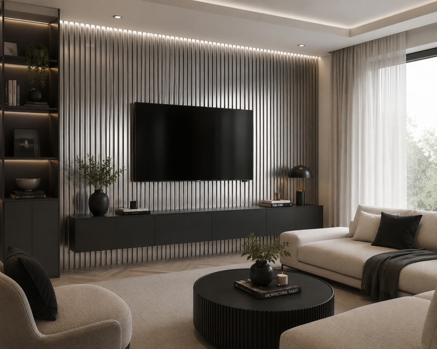 لوحة حائط – بلاستيك – فضى – 16×260 سم – مقاومة للماء