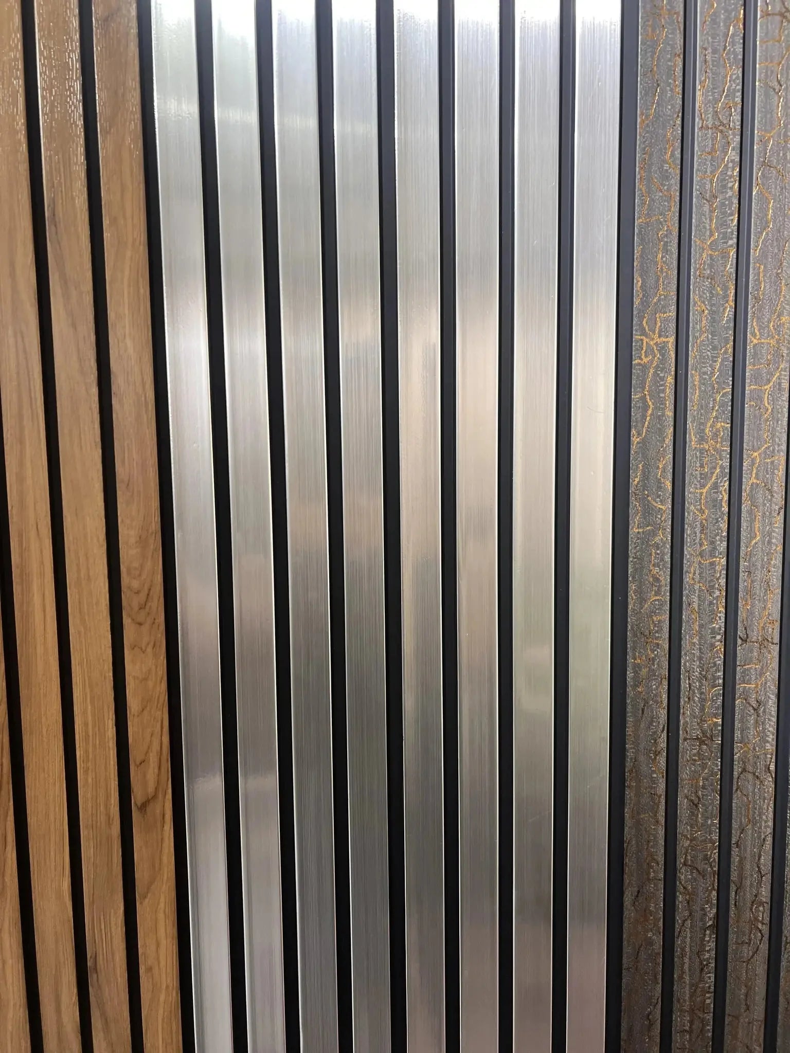 Moderne PVC Kunststof Wandpanelen Silver – Wall panel