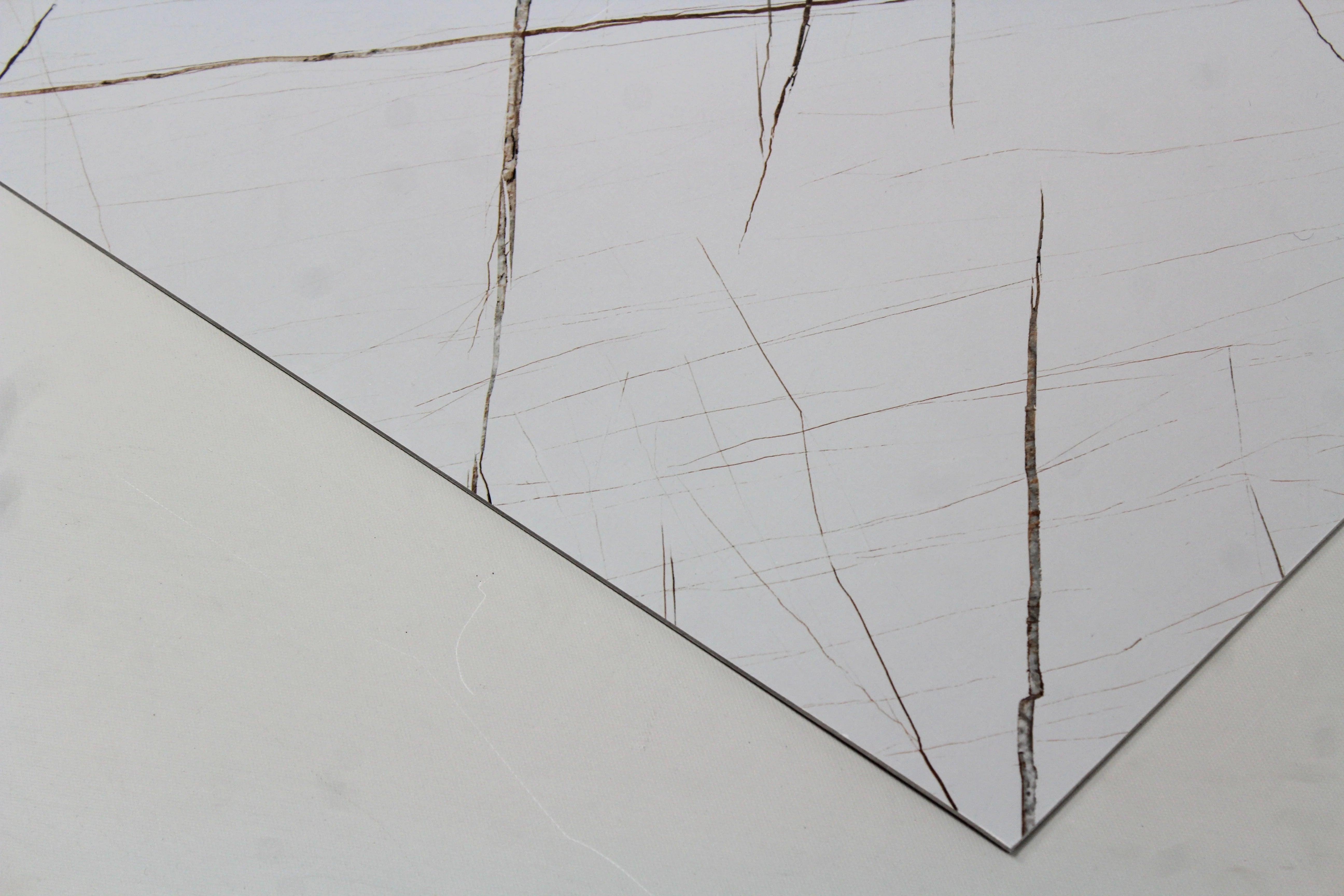 Marmerlook panel | White Nero | 280x120 cm - Hoogglans - Elite Decoration