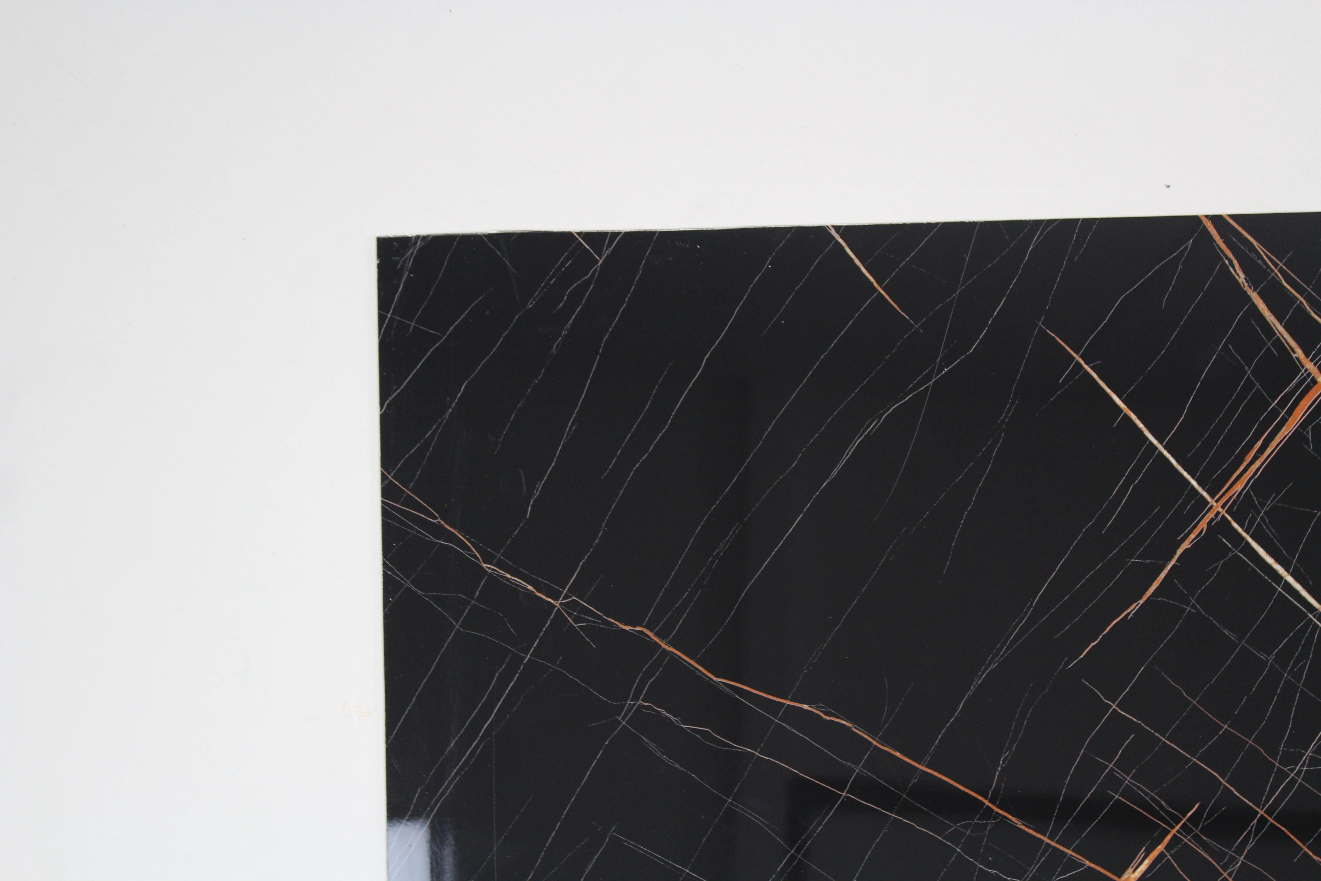PVC Marmer Plaat - Waterbestendig Wandpaneel - Hoogglans Brons en Zwart 280x120cm