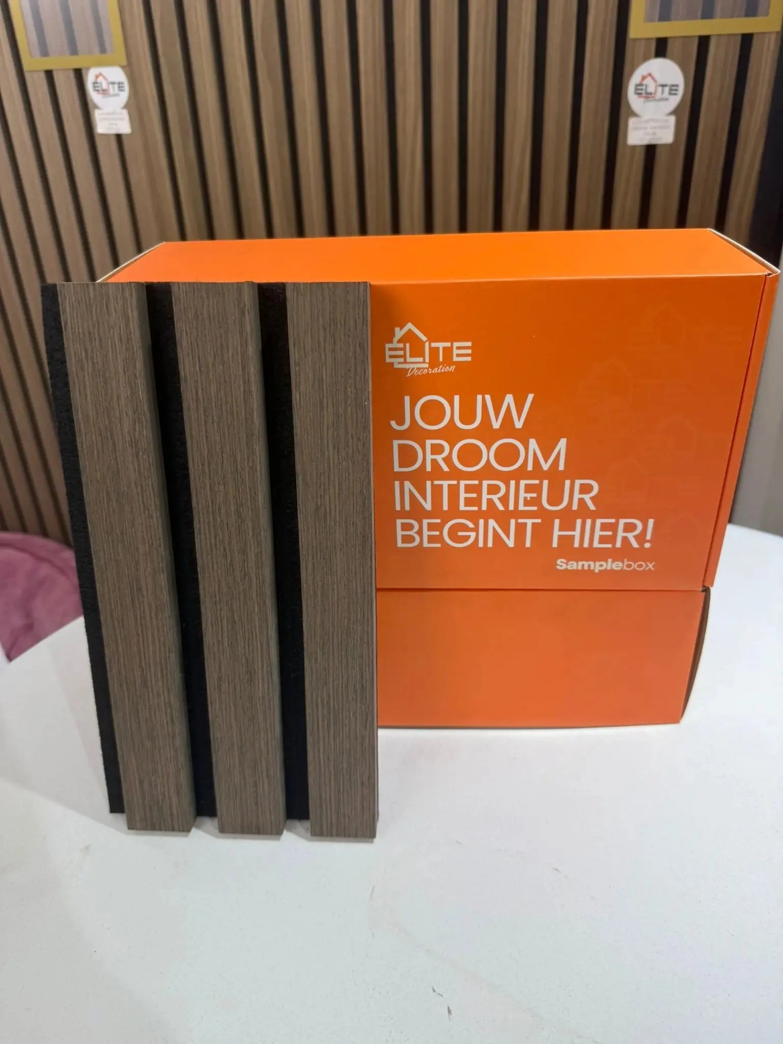 Opvallend Wandpanelen akoestisch Donkerbruin – Wall panel