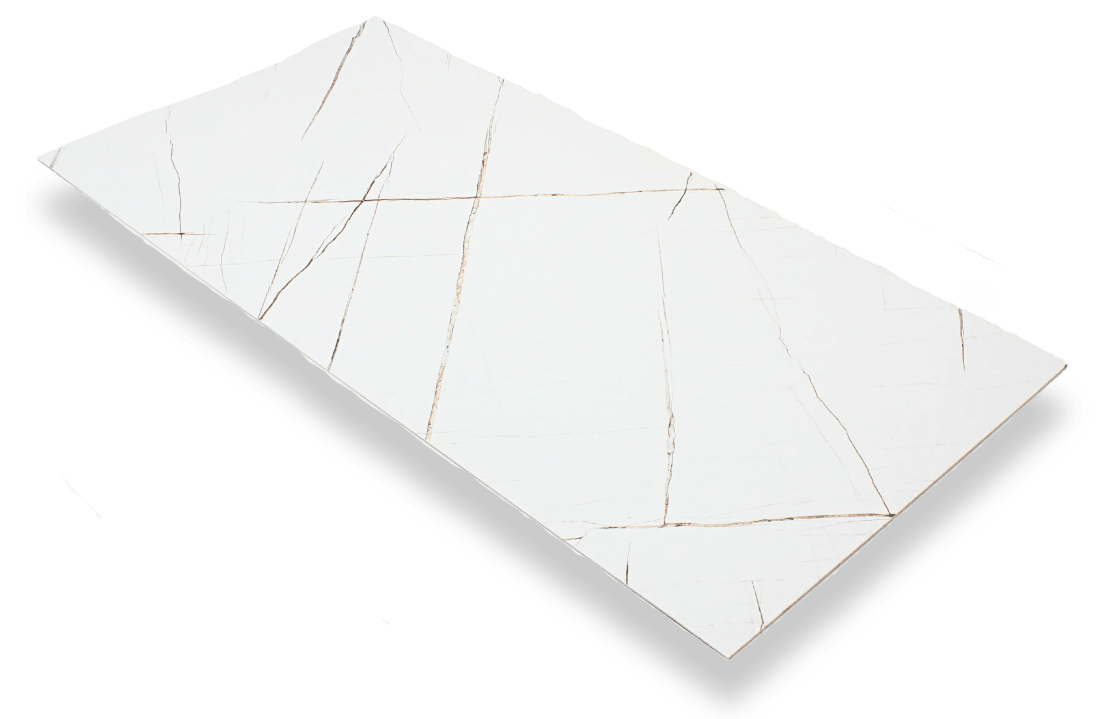 Marmerlook panel | White Nero | 280x120 cm - Hoogglans - Elite Decoration