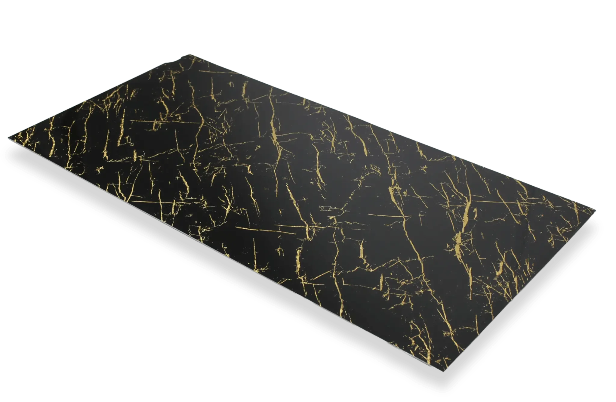 Wandpaneel marmerlook Gold Black 280x120cm – Hoogglans