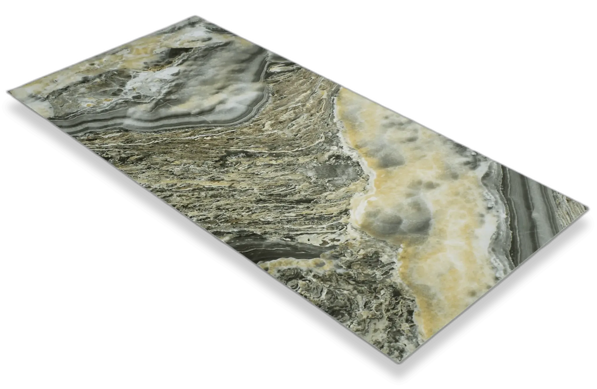 Exclusieve PVC Marmer Plaat Onyx Green hoogglans 280x120cm – Hoogglans