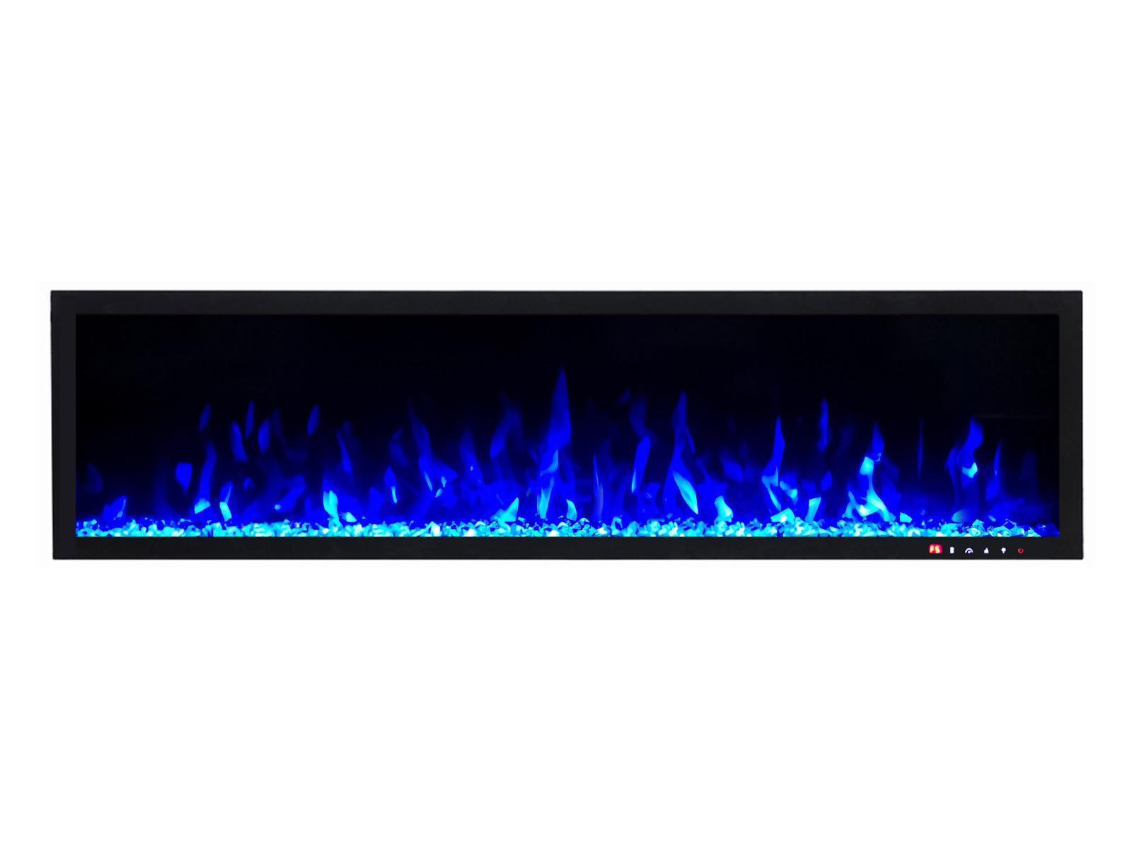 Zilver-Luxe Sfeerhaard met 2 maten 152CM -182 CM zonder verwarming