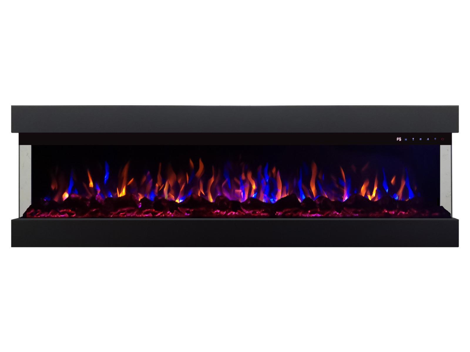 Diamond-Luxe Sfeerhaard -3 Zijdkant 152cm-182cm met 2 verwarming 750-1500 W