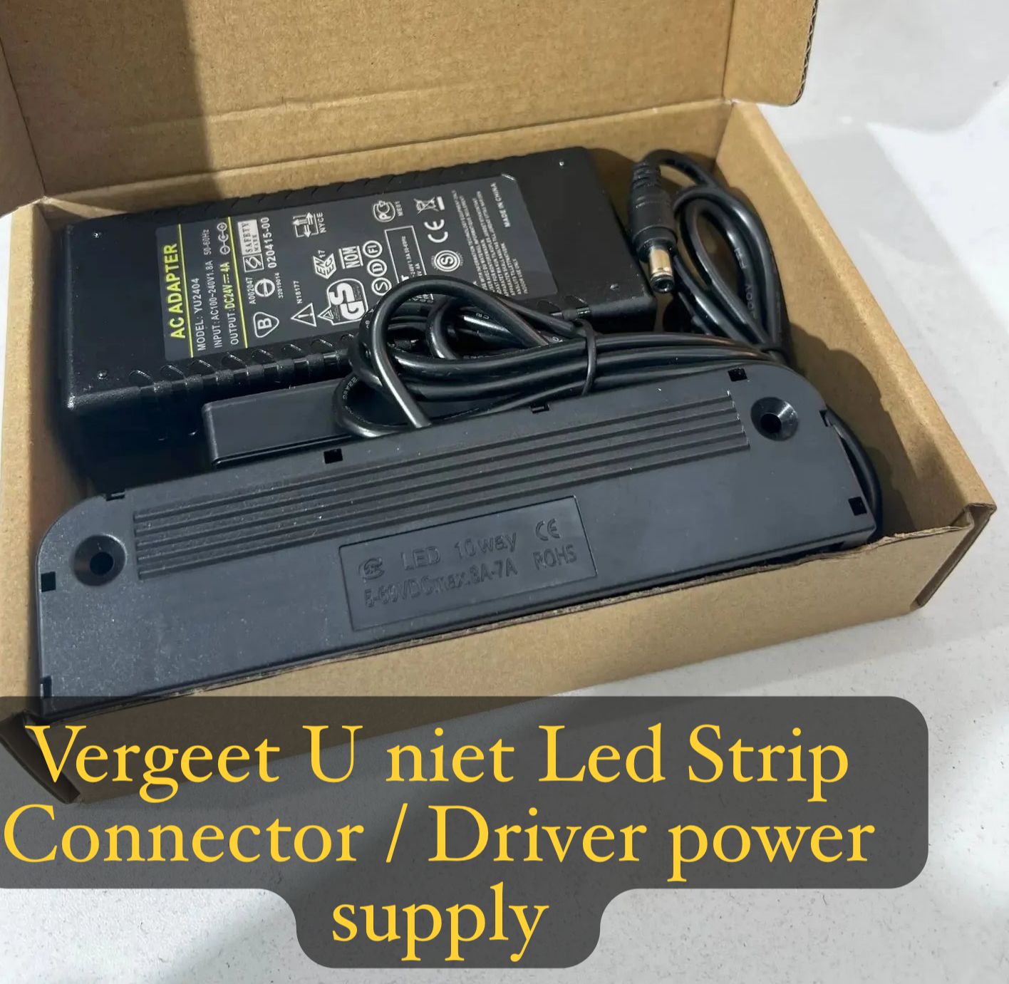 LED Strip | Akupanel | 50-270cm breed 12 mm Zwart aluminium behuizing