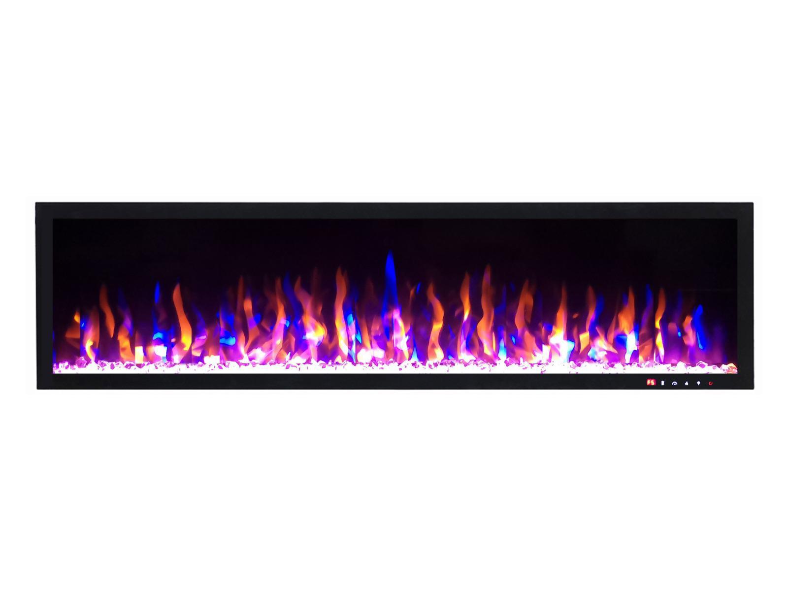 Zilver-Luxe Sfeerhaard met 2 maten 152CM -182 CM zonder verwarming
