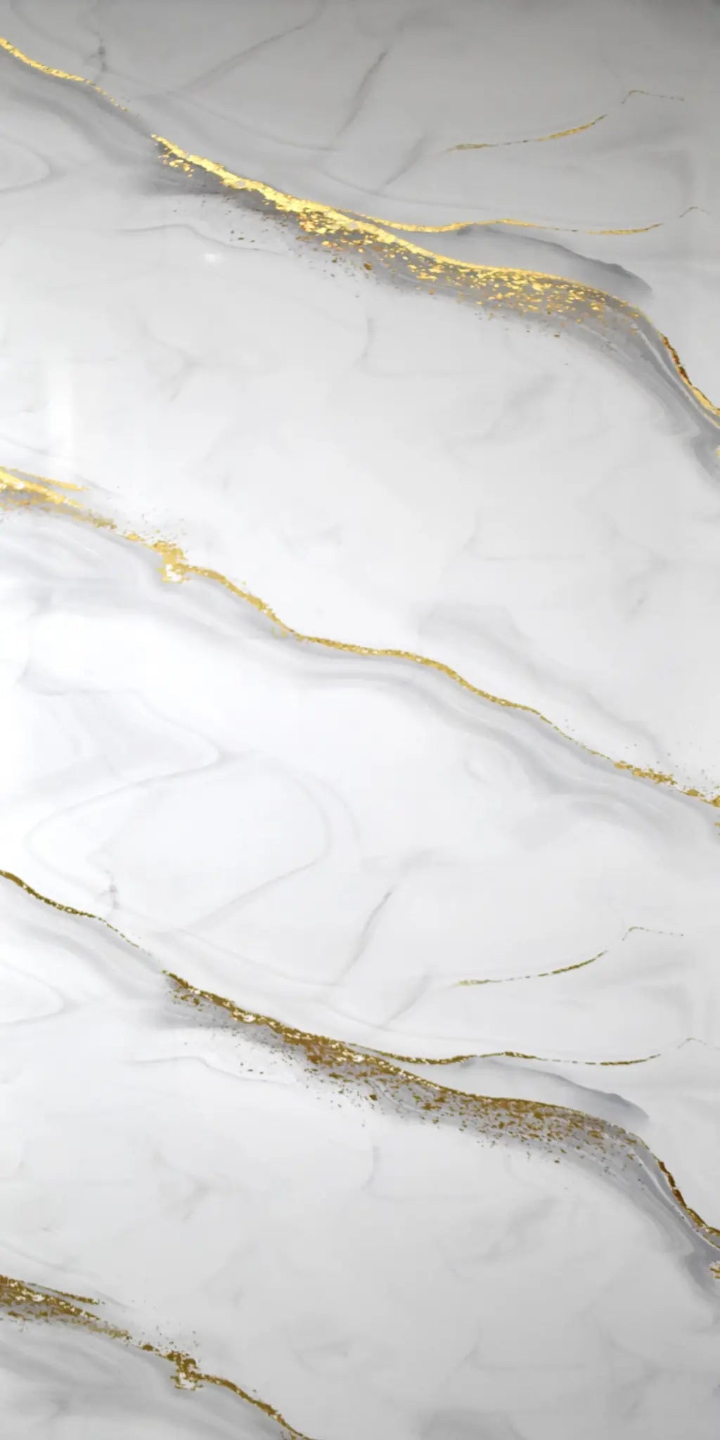 لوح رخامي PVC/SPC عالي اللمعان مقاوم للماء باللون الأبيض الذهبي – 280x122 سم