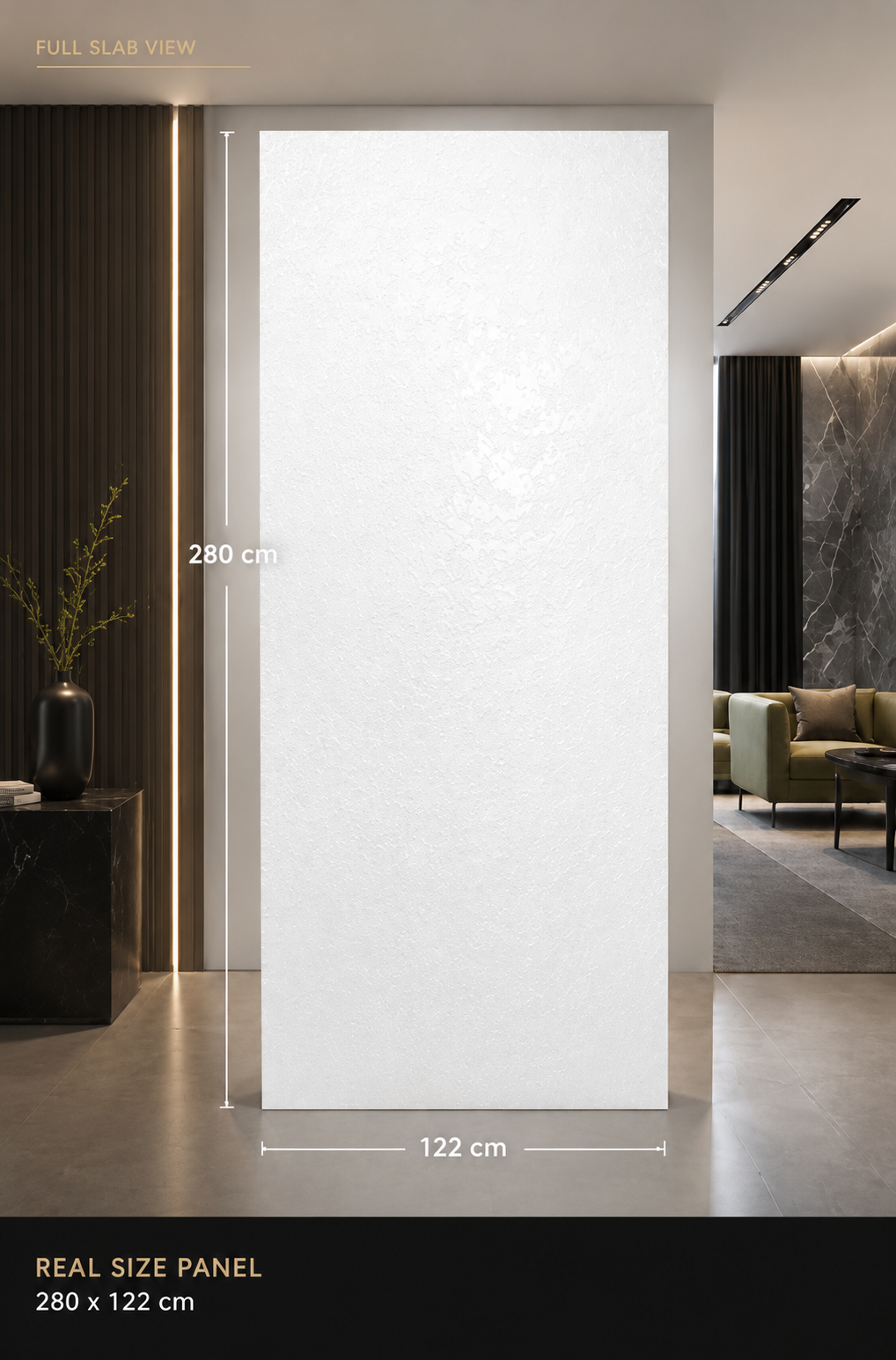 SPC WANDPANELEN -Royal WIT STEEN 2800-1220-3 mm