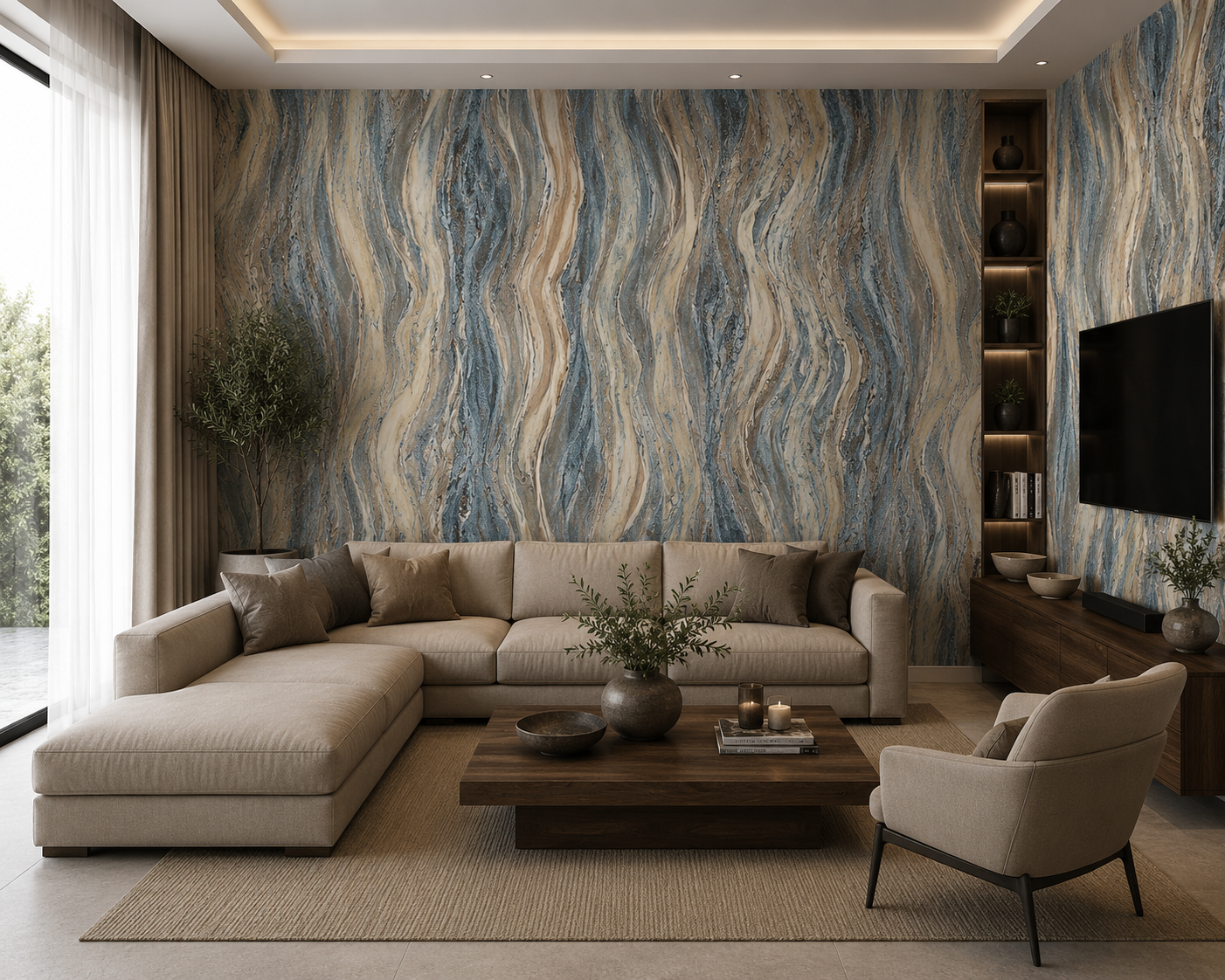 PVC PANELEN Waterbestendig Wandpaneel Ocean waves 2800-1200-3 mm