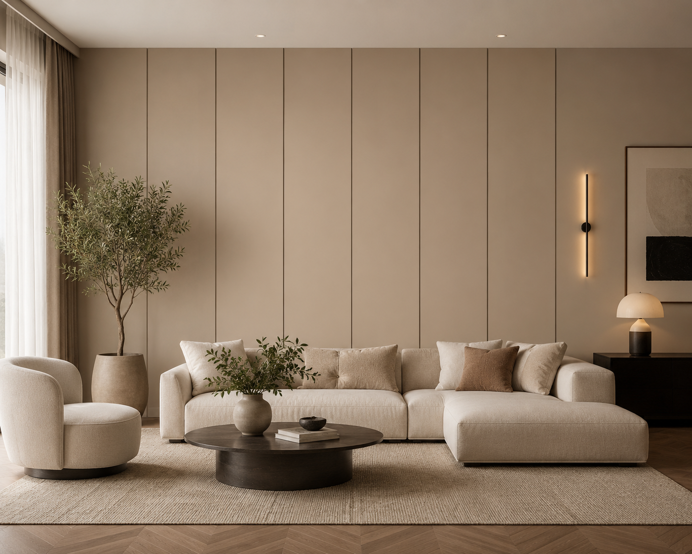 Bamboe Wandpanelen-Harmonie Beige (2800-1220-5mm)11 KG