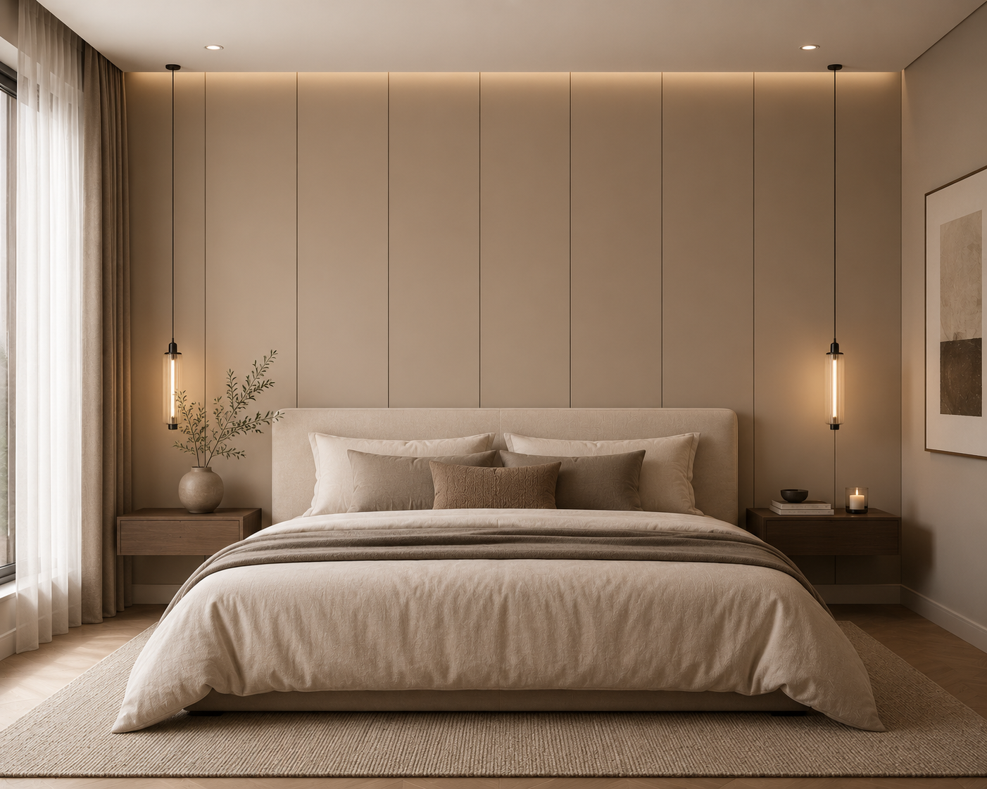 Bamboe Wandpanelen-Harmonie Beige (2800-1220-5mm)11 KG