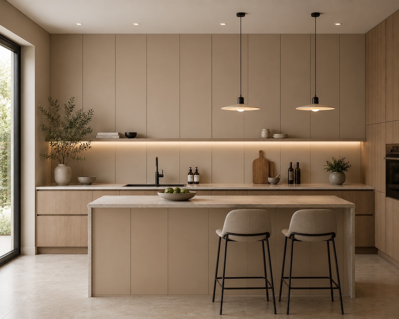 Bamboe Wandpanelen-Harmonie Beige (2800-1220-5mm)11 KG