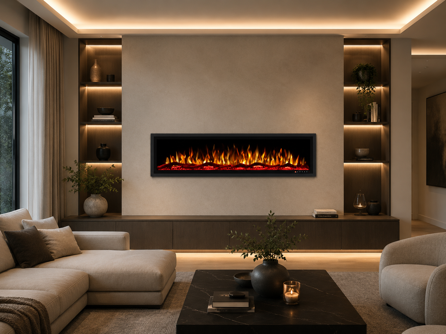 Luxe Sfeerhaard | Met Verwarming | Elektrisch Haard voor Thuis