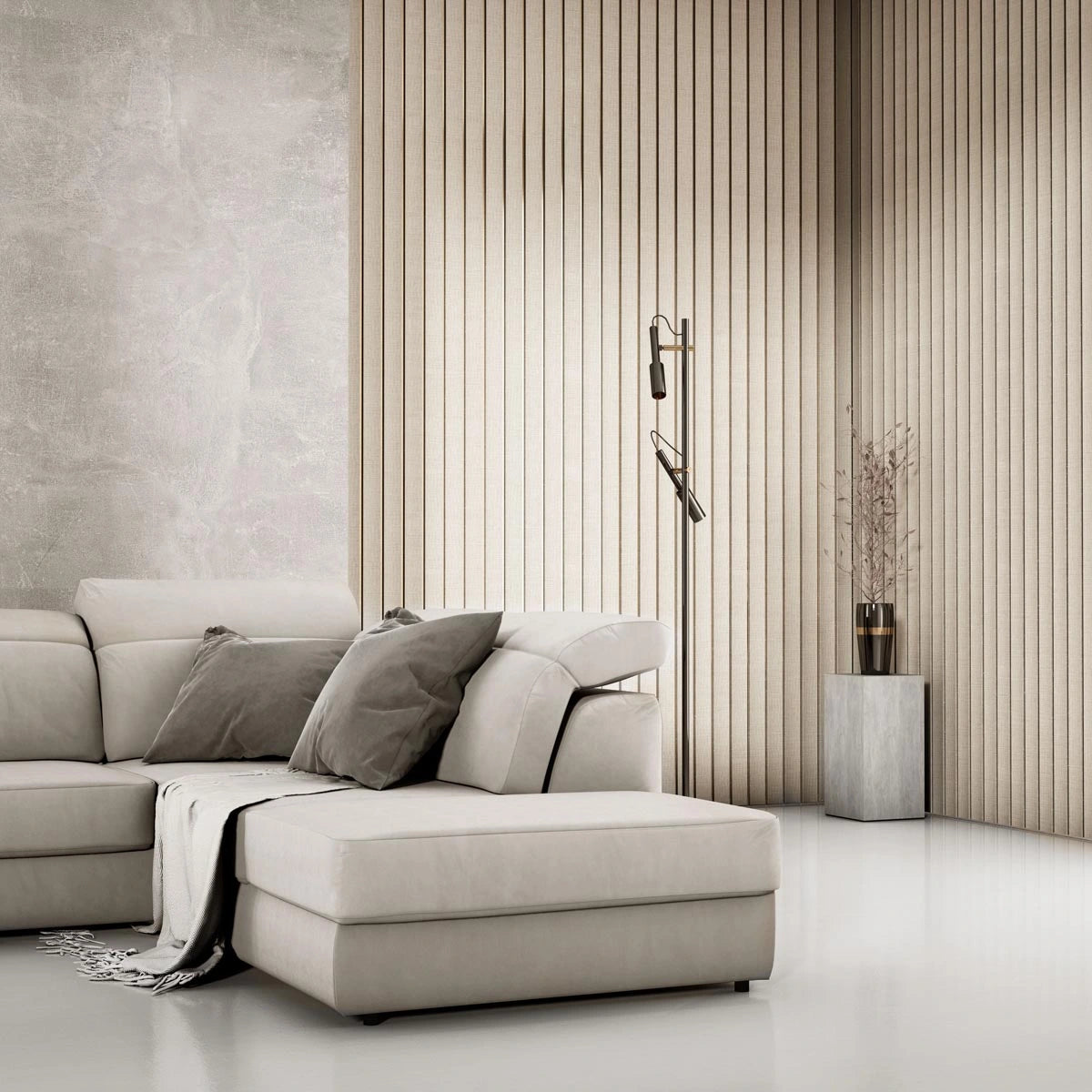 Wandpaneel Gold Marble Wit marmer